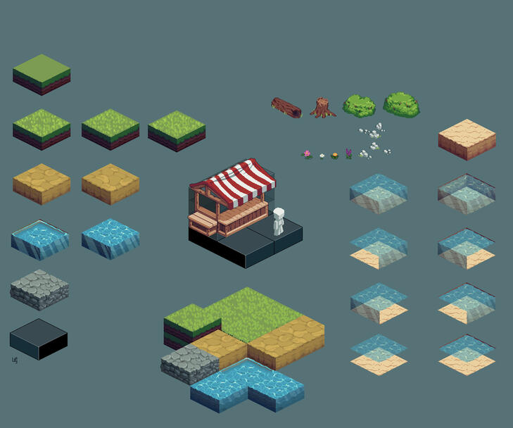 Plagio_claze comms: Isometric Tileset